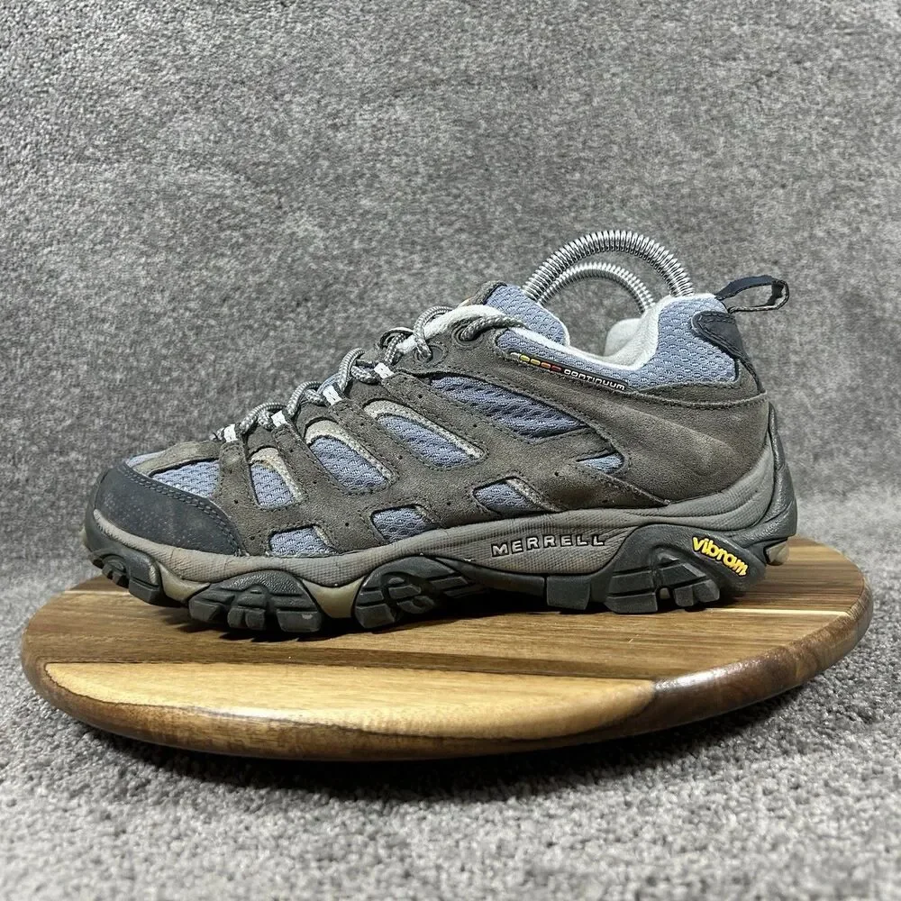 Merrell Moab 2 Ventilator Women’s Size 9 Gray Blue Mid Trail Hiking Shoes Used